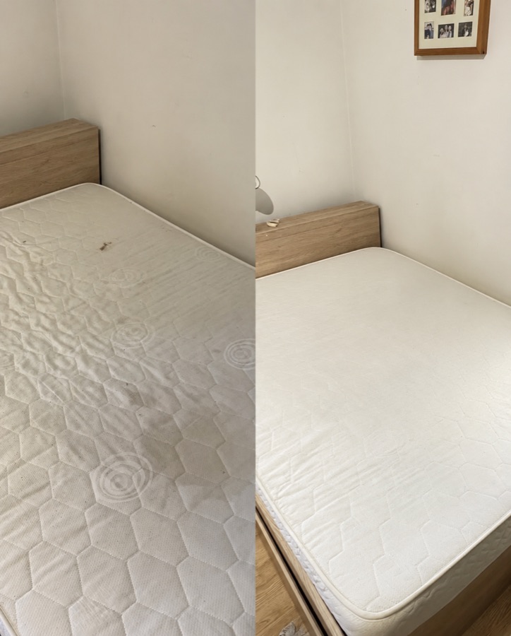 Matelas avant/après nettoyage WashUp